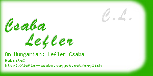 csaba lefler business card